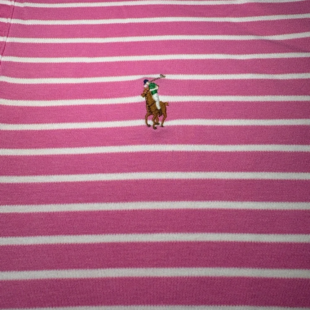 Ralph Lauren Men’s Pink and‎ White Polo Shirt size Medium